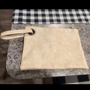 Large leather clutch